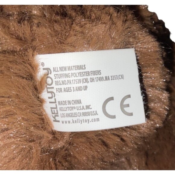 Kellujoy Original Brown & Pink Plush Teddy Bears With Checkered Bows Soft Cuddly - Picture 7 of 11